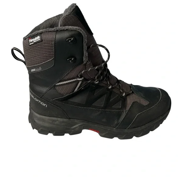 Salomon Men's Black Winter Boots #145464 Black Hiking Shoes Boots US 12 - Picture 6 of 8